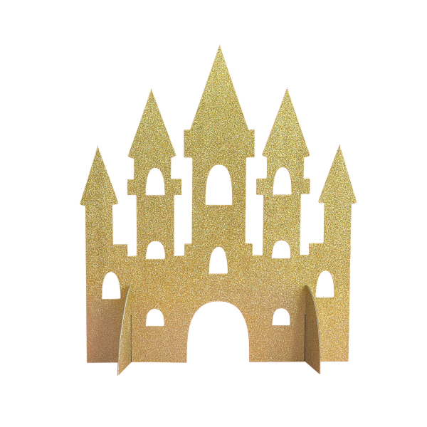 Centerpiece Gold Glitter Princess Castle